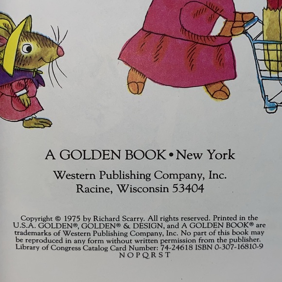 Richard Scarry’s Animal Nursery Tales Golden Book Hardcover Vintage - Picture 6 of 9